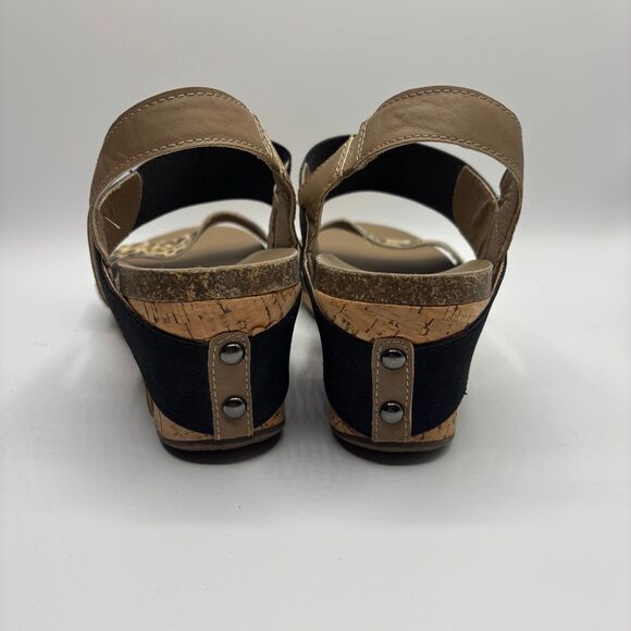 Corkys Black and Leopard Print Wedges - Picture 8 of 9